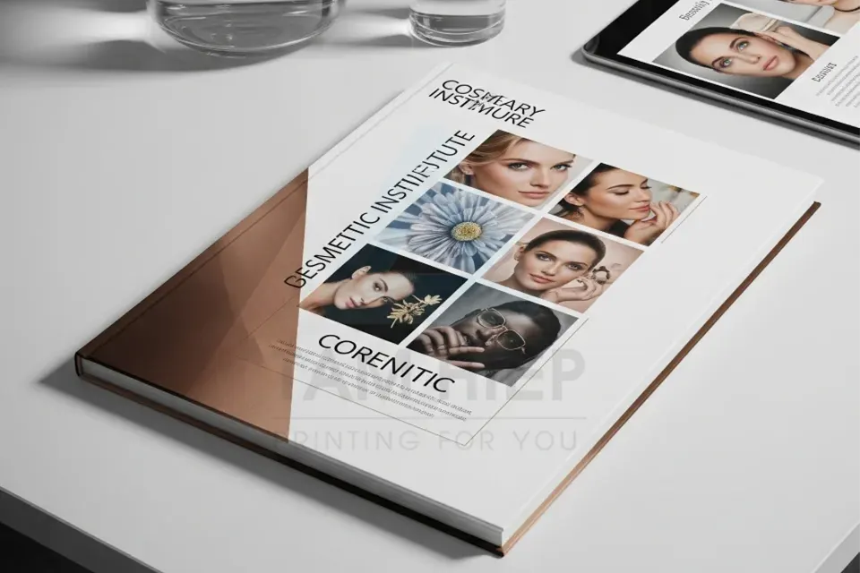 mẫu in catalog bìa cứng dịch vụ làm đẹp
