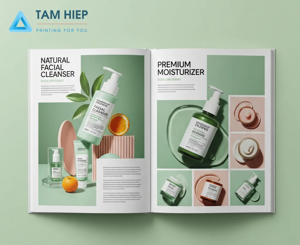 mẫu in catalog sản phẩm về mỹ phẩm cao cấp