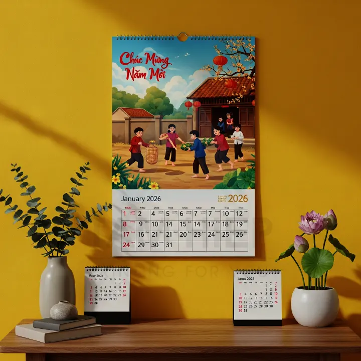 đặt in lịch 7 tờ giá rẻ tại In Tam Hiệp