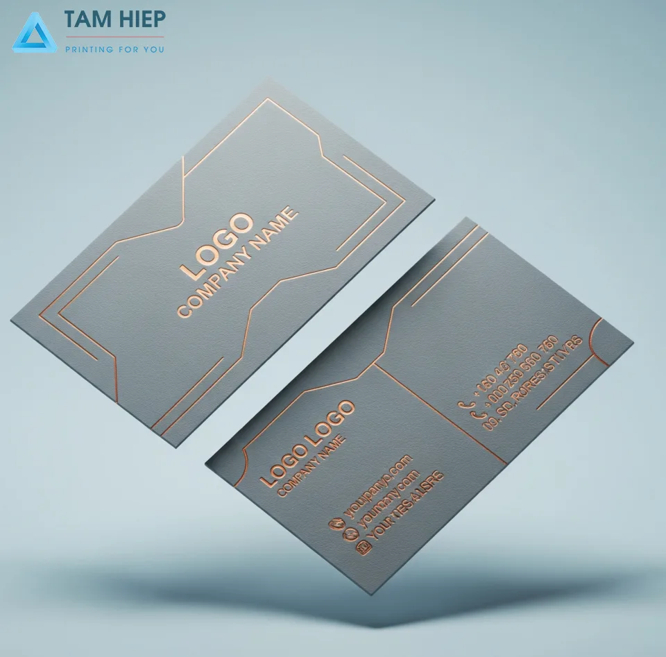 In card visit dập nổi