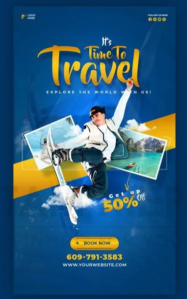 mẫu in standee giới thiệu tour du lịch