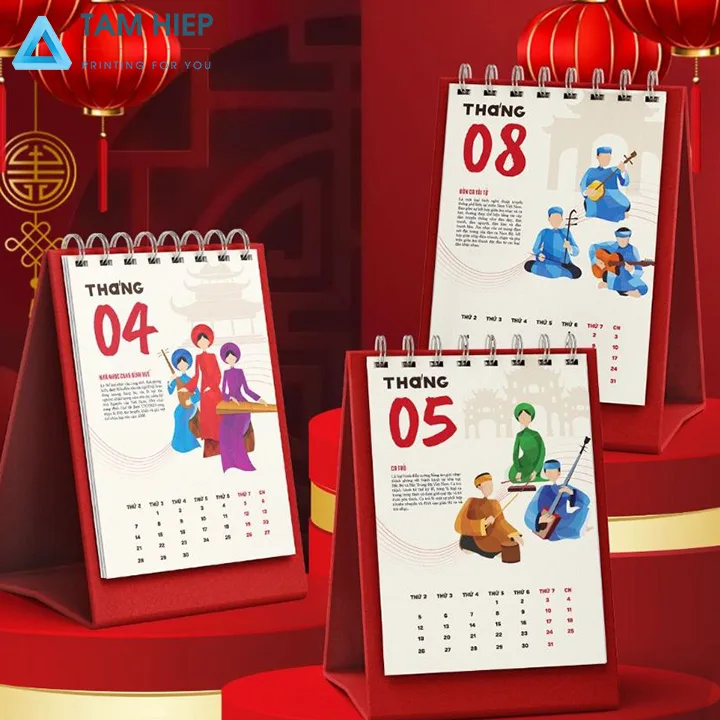 In tranh lịch tết